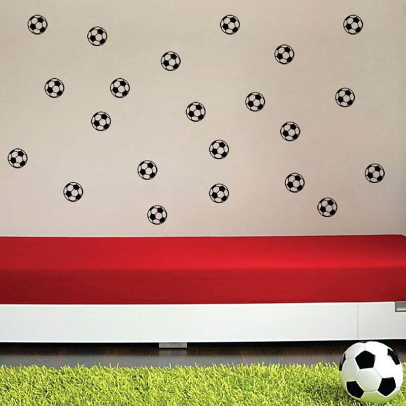 1 Sheet 20pcs/Set Sports Boys Bedroom Art Vinyl Wall Sticker Football Soccer Ball Wall Sticker