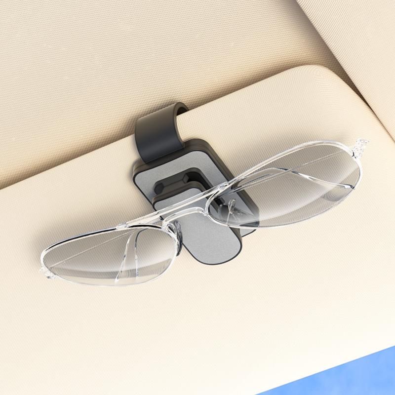 1pv Metal Car Sunglasses Holder, Multi-Purpose Sun Visor Clip for Tickets/Cards, Auto Interior Organizer