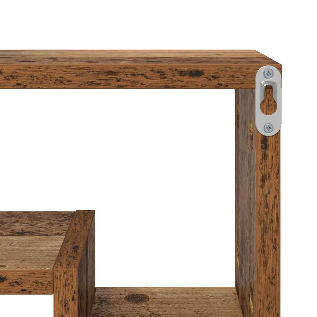 Wall Shelf with Shelf Reclaimed Wood Look 82 x 15 x 51 cm Engineered Wood