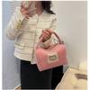 Cute Corduroy Handbag Fashion Soft Comfortable Cosmetic Bag Large Capacity Trendy Handbag for Women