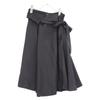 DRIES VAN NOTEN Black waist ribbon belt cotton and linen pleated skirt skirt 34 blackUsed