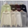 New solid color pit strip double zipper design sense shoulder long sleeve knitted jacket women solid color simple sweater women
