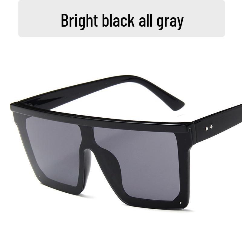 Trendy Large Frame One-Piece Sunglasses in Elephant Grey for Men and Women - Stylish Outdoor Beach Travel Shades