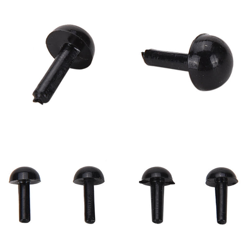 100 Pcs/Set Plastic Black Eyes For Bear Doll Animal Puppet Diy Black Eyes 4 Size