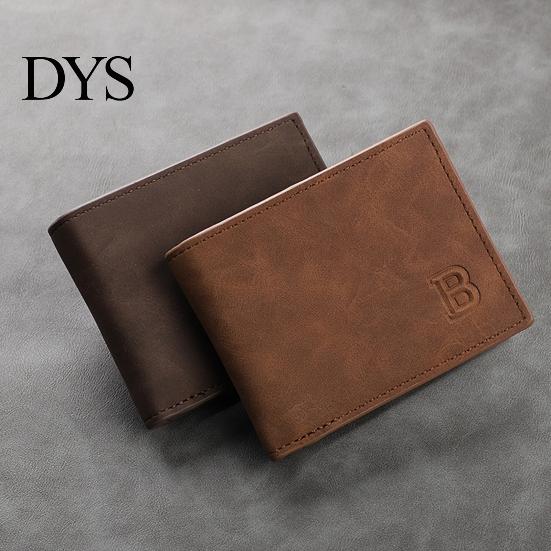Pocket Short Wallet Men Bifold Minimalist with Zippered Coin Card Holder for Work Travel