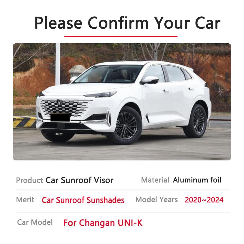 For Changan UNI-K UNIK UNI K 2024 Accessorie Sun Shade Protection Auto Car Anti-UV Window Stickers Visor