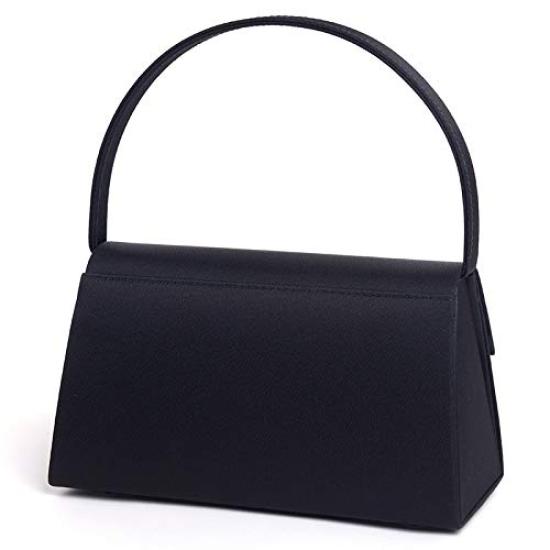 Aurora Black Formal Bag with a Satin Top, Water-Repellent, and Large Design. Perfect for Weddings, Funerals, Entrance Ceremonies, Graduations, and