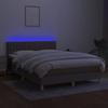Maison Exclusive - Sommier à lattes de lit avec matelas LED Taupe 140x200 cm Tissu