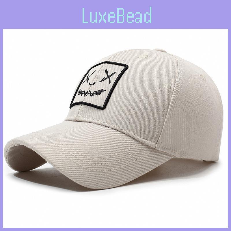 Face Embroidered Unisex Expression Baseball Cap With Embellishments Trendy