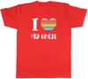 Pride Rainbow Heart Mens T-Shirt I Love My Uncle LGBTQ+ Unisex Tee Gift