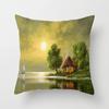 Bedroom Living Room Car Office Pillowcase Country Oil Painting Scenery Pillow Sofa Cushion