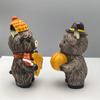1/2Pcs Highland Cow Ornament Window Sill Cow Ornament Halloween Party Resin Decor Indoor Outdoor Decoration 1/2