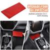 Red Carbon Fiber Center Storage Slot Mat Trim Sticker For Subaru Crosstrek 23-24
