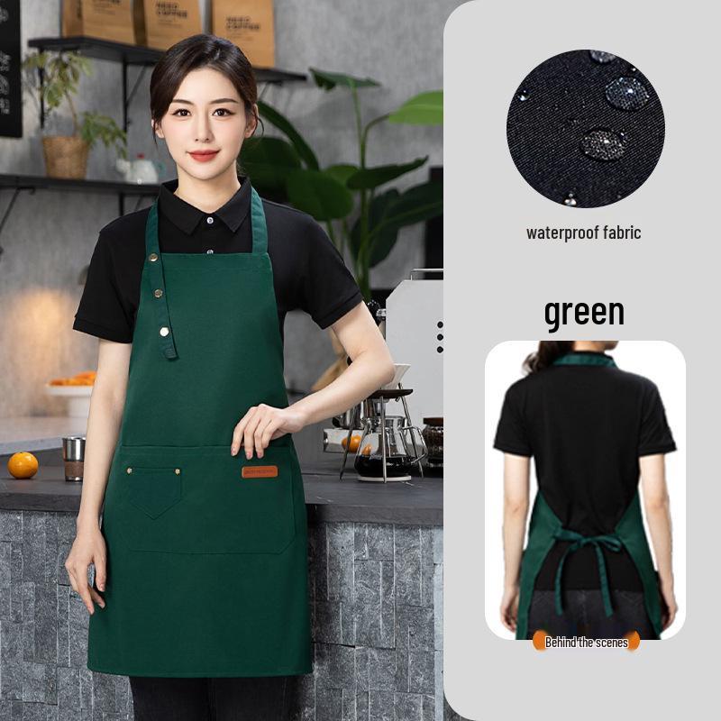 Custom Logo Waterproof Oil-Proof Apron with Adjustable Strap for Winery, Gift, or Catering Use
