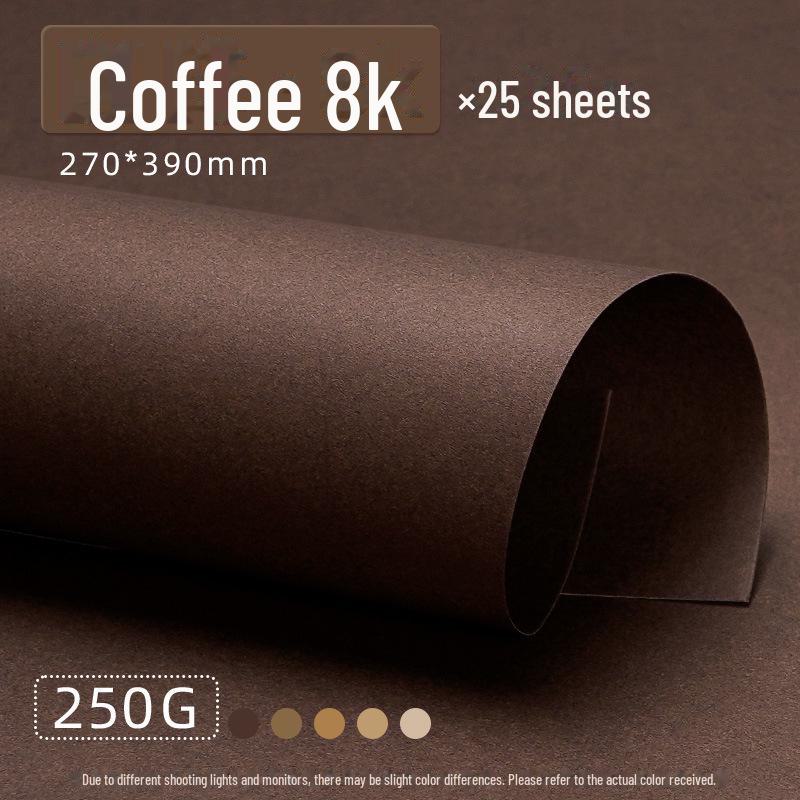 Yuanhao Creație Inel din Carton Gros Culoare Cafea Făcut Manual - A4/A3/4K cu Fundal Pădure Lemn Maro