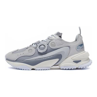 Li Ning Star Cloud M1 Shock Absorbing Non-Slip Wear-Resistant Lightweight Low-Top Sports Casual Shoes Men Sneakers Gray AGCR225-1