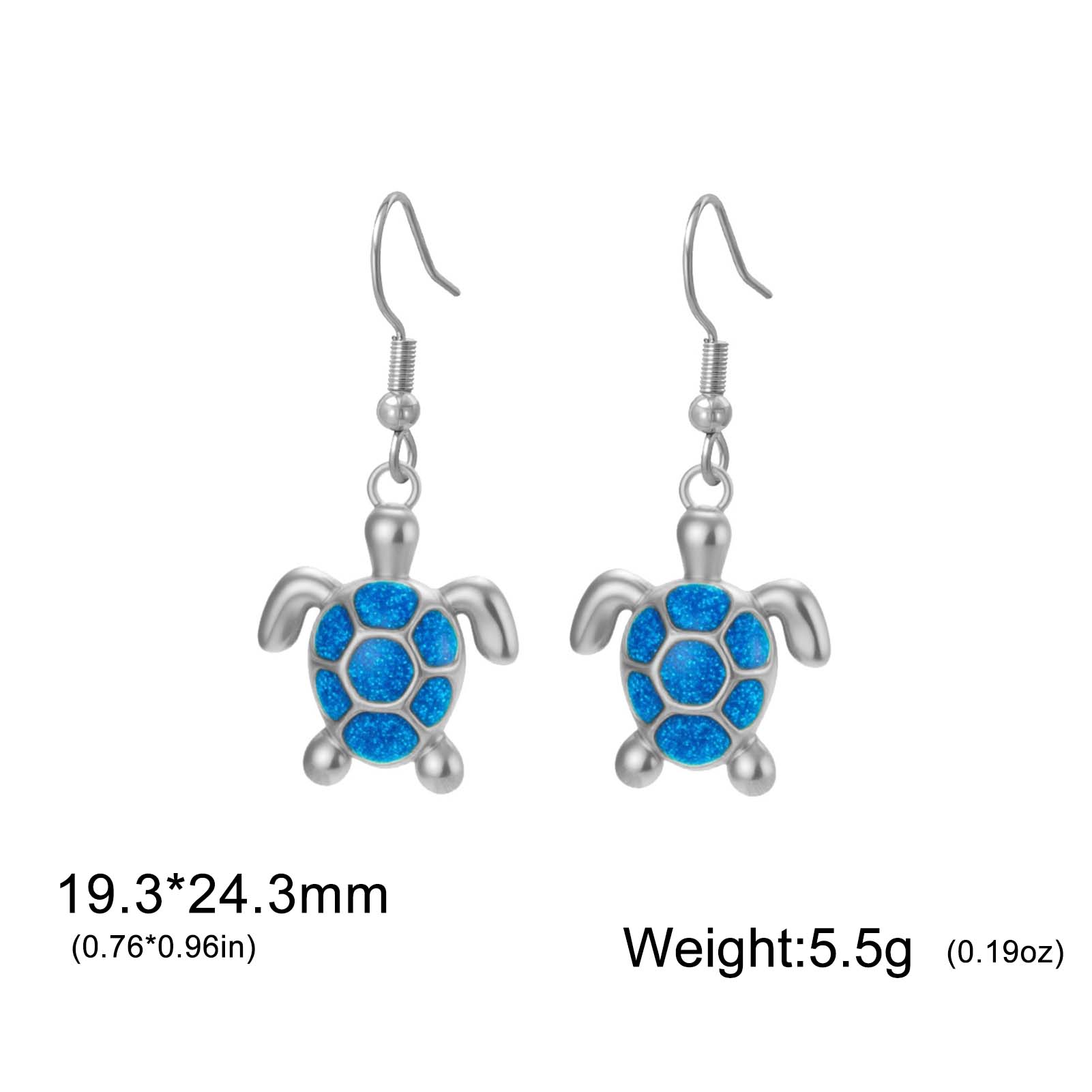 

Skyrim Милые серьги-капли в виде голубой черепашки из нержавеющей стали золотого цвета для женщин и девочек, с морским животным, черепахой и цирконом, подарок на день рождения
