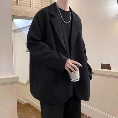 Herren Frühling und Sommer Britischer Stil Blazer Einfache Retro Anzugjacken Männliche Tägliche Streetwear Oberteile