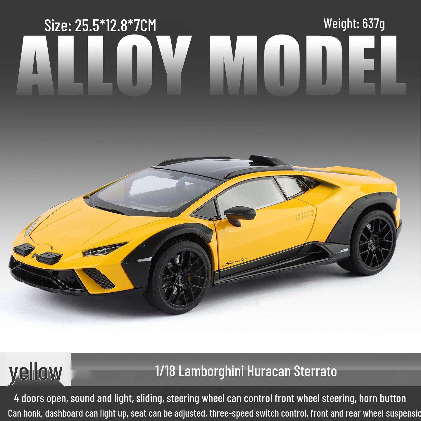 1:18 Alloy Series Lamborghini Bull Sound Light Model Car Toy жёлтый