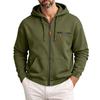 Men's Casual Zip-Up Hoodie with Large Pockets and for Outdoor Sports