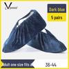 Adult Reusable Non-Slip Indoor Shoe Covers (5 Pairs)