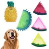 Dog Cooling Chew Toy Summer Freezable Watermelon Lemon Pineapple Puppy Teething Toy Bite Resistant Squeaky Pet Teeth Cleaning Toy