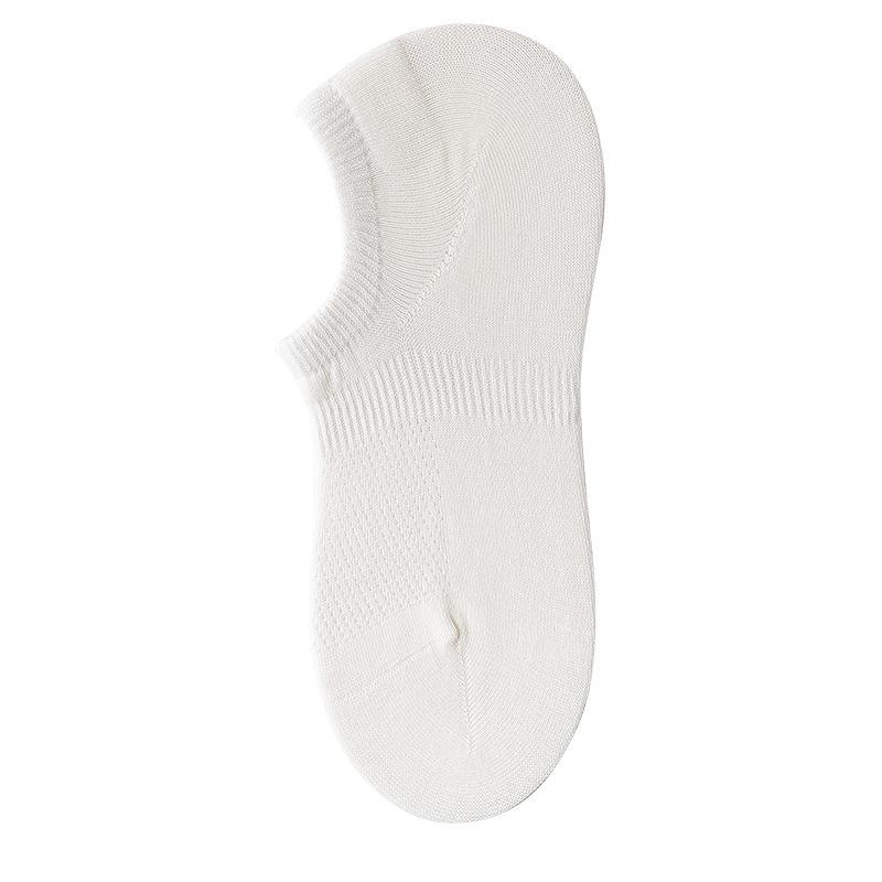 5 Pairs of Female Summer Pure Cotton Deodorant Mesh Thin Style Breathable Boneless Invisible Boat Socks