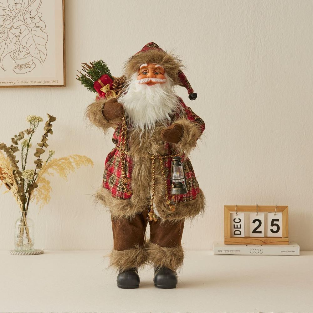 Standing Santa Claus  Statue Ornaments 30/45cm Santa Claus Toy Santa Claus Doll  Mall