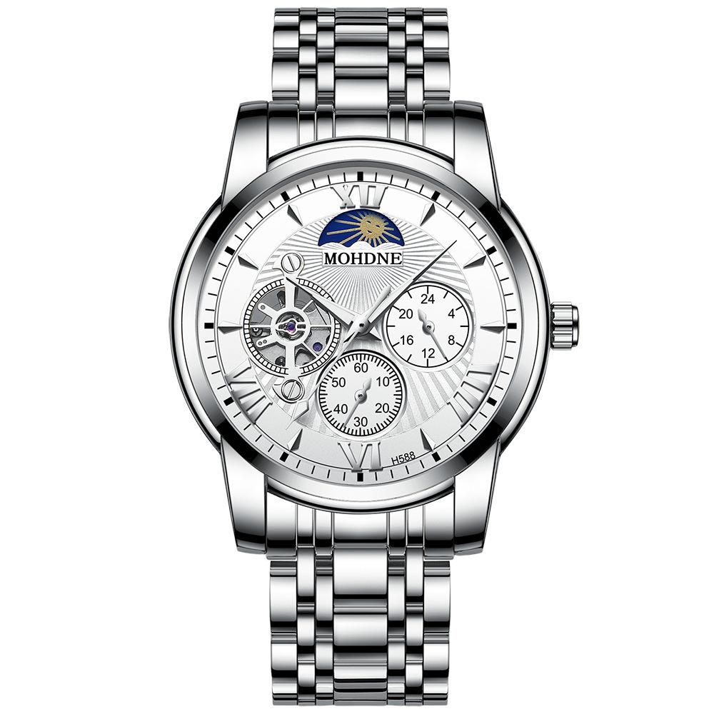 BINBOND Skeleton Reloj Mechanical Wristwatches For Men Luxury Luminous Waterproof Precise Automatic Tourbillon Men's Watch