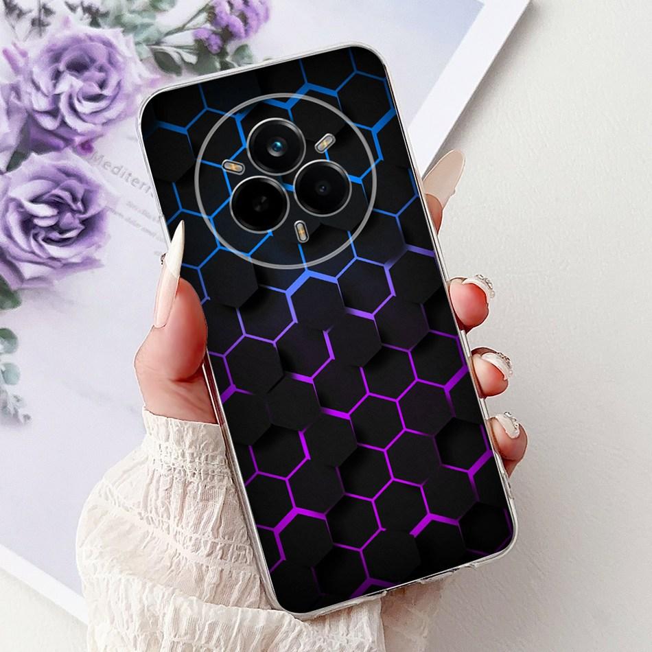 For Realme 14 Pro 14Pro+ Elegant Floral Cat Printed Phone Case For Realme 14 Pro Plus 14Pro 5G Soft Silicone TPU Cases