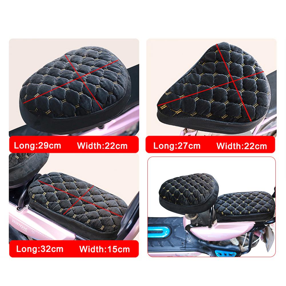 Sitzbezug für Motorrad- und Roller-Elektroautos, warmhaltender, weicher Sitzschutz, samtverdickender Schwamm-Kissenbezug für den Winter
