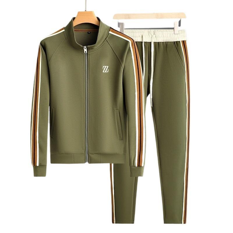Moda Primavera Autunno Ricamato Uomo Sport e Tempo Libero Giacca Pantaloni Set 2 pezzi Gioventù Street Party Set Uomo