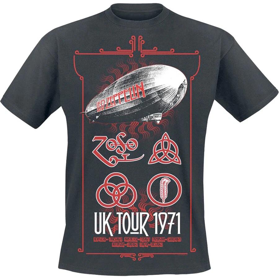 Led Zeppelin - UK Tour 71 - Black T-shirt M