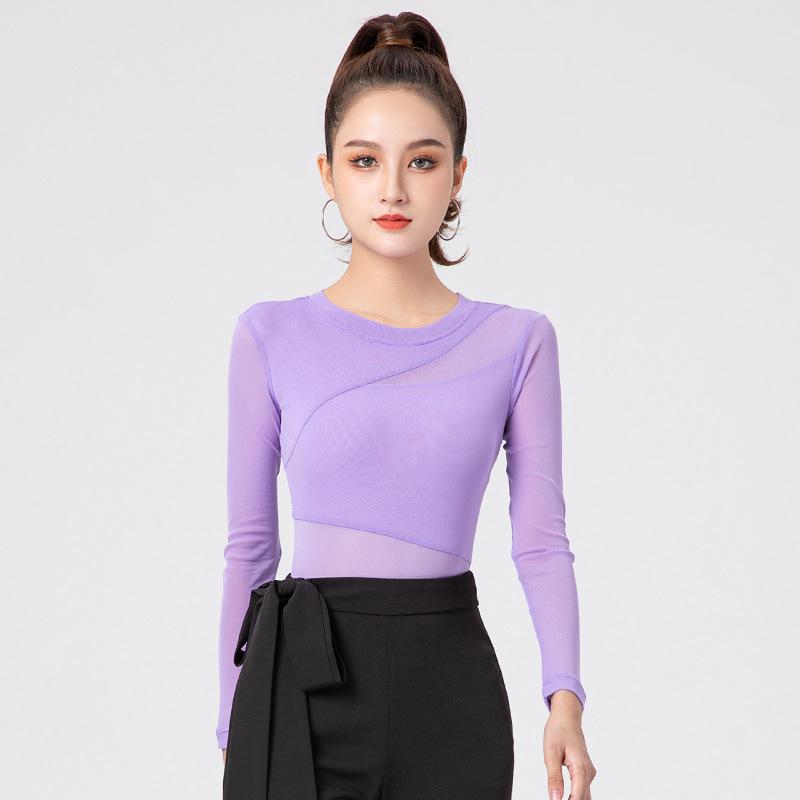 Premium Women's Long-Sleeve Latin Dance Top for Practice