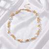 European and American Baroque irregular imitation pearl beaded necklace choker simple ins star fringed necklace