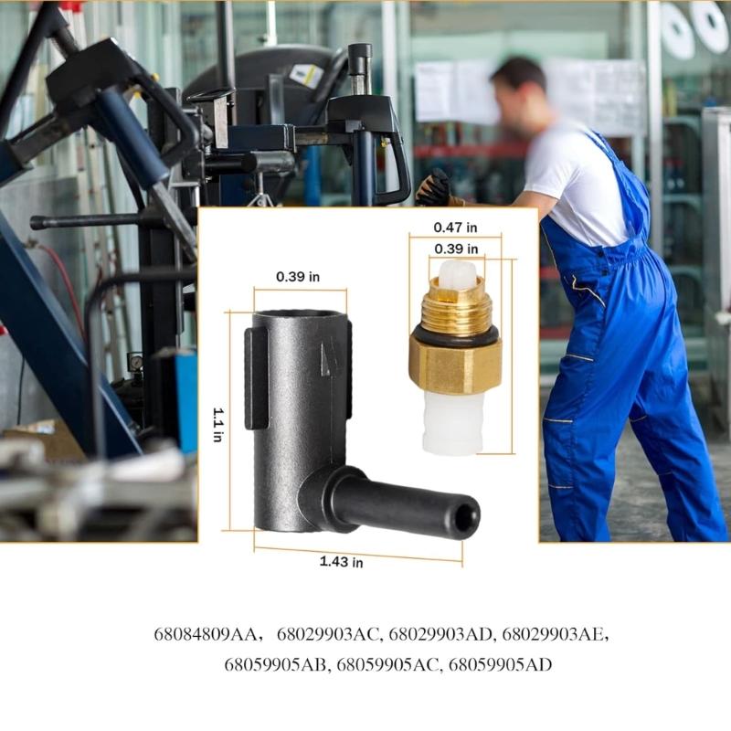 Upgrades Air Suspension Elbow Repair set Brass & Plastic Air Suspension Repair Set 68084809AA Replacement for WK2