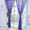1 PCS  Color Tulle Door Window Curtain Drape Panel Sheer Scarf Valances