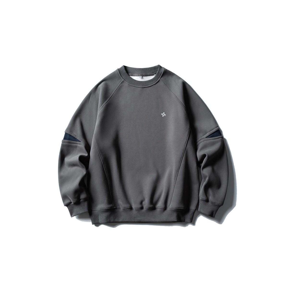 RUIIENRS x NEOISM Зимняя флисовая толстовка с цветовыми блоками W25607 XXL серый