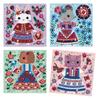 DJECO Mosaic Lovely Pet Mosaic Art Sticker Craft Educational Ages and School Entrance Elementary School Student Gift for Sports and Long Autumn Nights