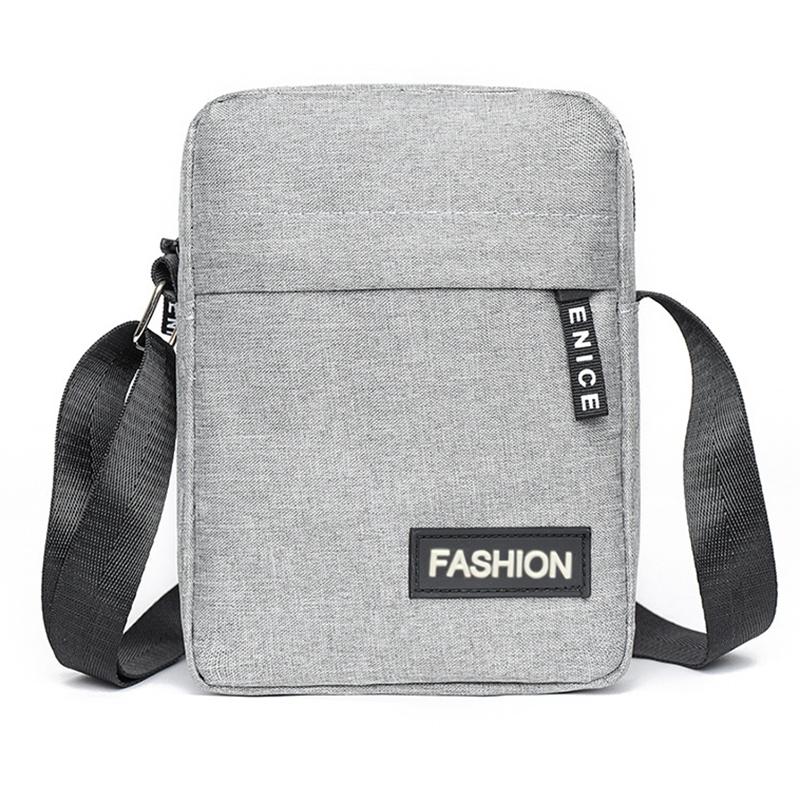 

Мужская сумка через плечо для бизнеса и отдыха, большая вместимость, портативная сумка, многослойная, водонепроницаемая, летняя, мужская сумка через плечо серый