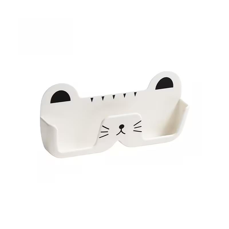 1pc Stylish Wall-Mount Eyeglass Case, No-Drill, Space-Saver for Bedside, Bathroom, Bedroom, Minimalist & Compact