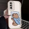 Cute Sleeping Capybara Case for Samsung Galaxy S25 Ultra Plus S24 S23 S22 S21 S20 FE A73 A72 A71 A56 A55 A54 5G A52 4G Cover