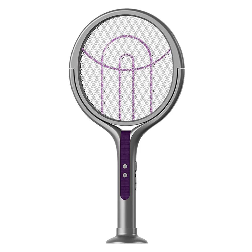 Rotating Head Electric Fly Swatter Rechargeable Fly Zapper 2 In 1 Fly Killer and Mosquito Trap Lamp for Indoor and Outdoor