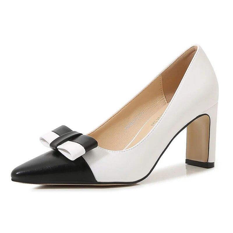 Dámská pracovní obuv velkých velikostí Vysoký podpatek Kancelářský Temperament Nový 7,5 cm podpatek WZ