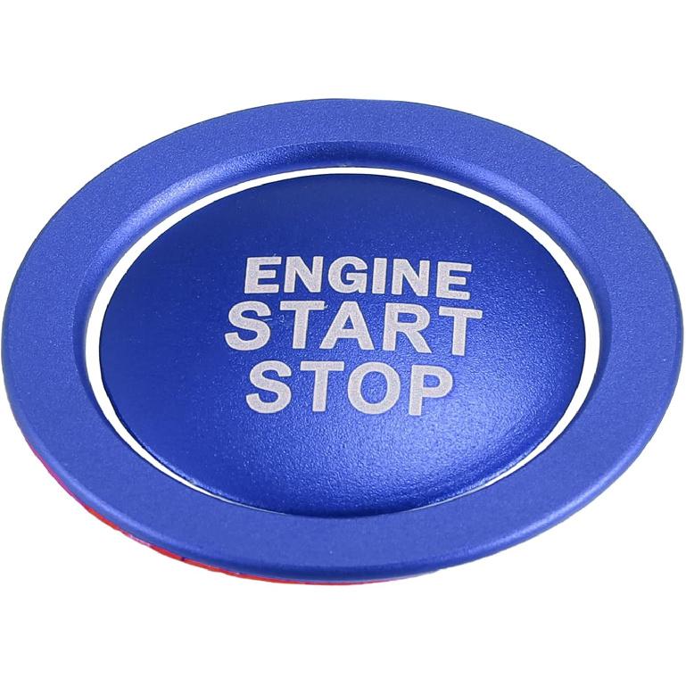 Engine Start Stop Ignition Button Overlay Cover Decal Trim Sticker for Toyota Camry Tacoma Prius Avalon RAV4 Mirai Corolla Aluminum Alloy Black