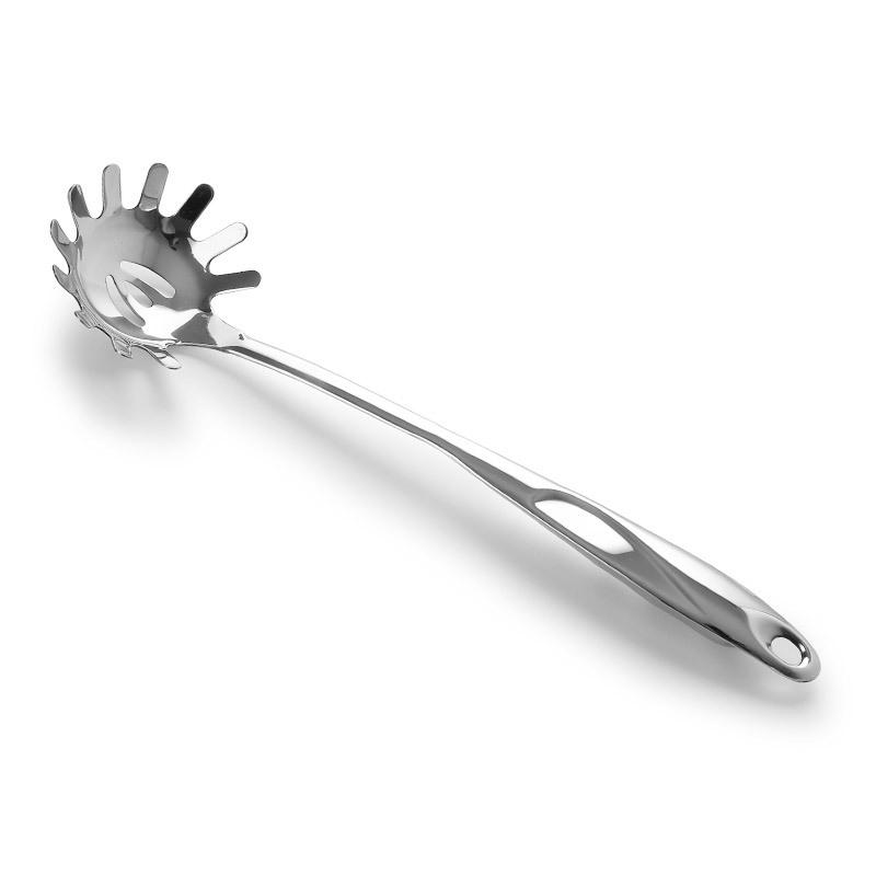 Stainless Steel Spatula Set: Hollow Handle, S-Shaped Stir-Fry Spatula, Powder Strainer, Water Separator, Spaghetti Spoon