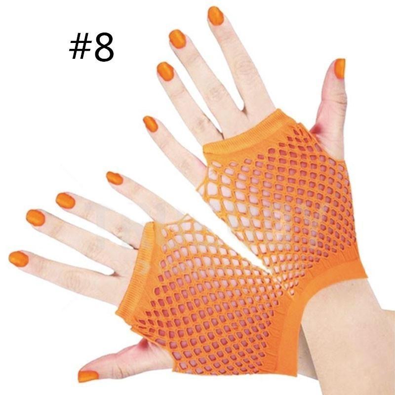 Girls Neon Short Fishnet Fingerless Gloves Gloves Party Gloves Fishnet Gloves