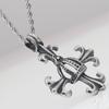 European and American Retro Distressed 31MM Twist Chain Cross Anchor Crown Shape Pendant Necklace