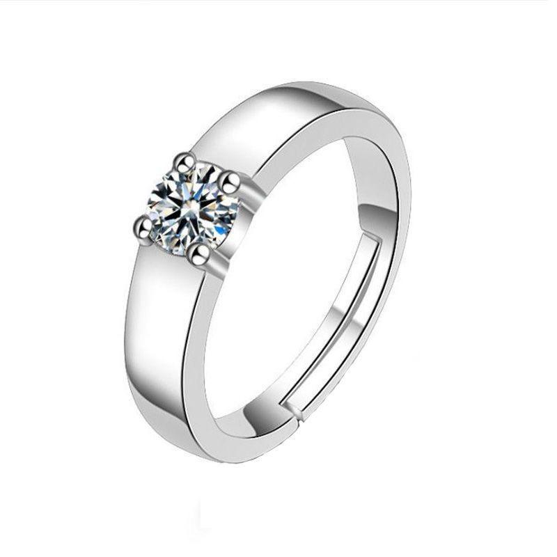 Moissanite Diamond Ring - 1 Carat, Six Claw, Cross-border Douyin Kuaishou Xiaohongshu Live Broadcast, Women's Wedding Ring.