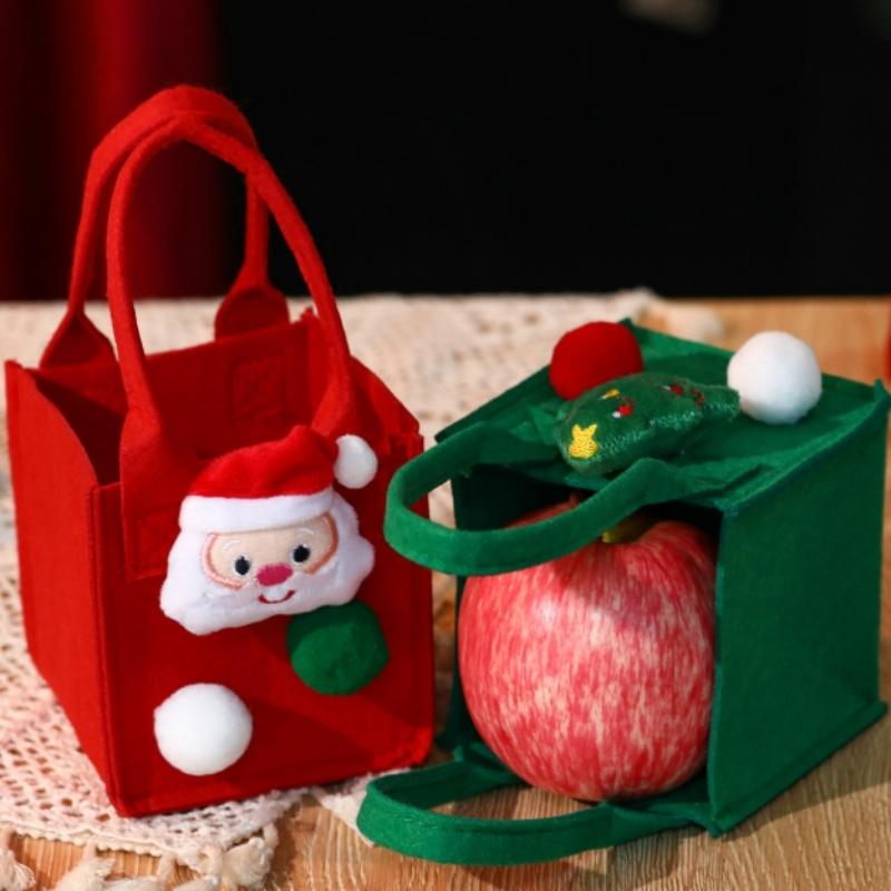 Świąteczna Torba na Prezent Torba na Prezent Torba Płócienna Torba na Wigilię Torba do Ręki Torba Opakowaniowa do Niesienia w Ręku na Cukierki Jabłka